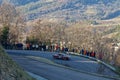 Spectators in a turn of Historic Monte-Carlo Rally