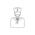 sailor avatar outline icon. Element of popular avatars icon. Premium quality graphic design. Signs, symbols collection icon for Royalty Free Stock Photo