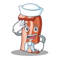 Sailor bacon character cartoon style