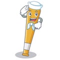 Sailor baseball bat character cartoon Royalty Free Stock Photo