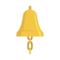 Sailor bell icon, flat style Royalty Free Stock Photo