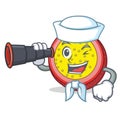 Sailor binocular passion fruit mascot cartoon