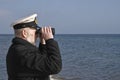 Sailor with Binoculars Royalty Free Stock Photo