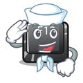 Sailor button f12 on a keyboard mascot Royalty Free Stock Photo
