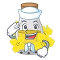 Sailor canola seed oil isolated in mascot