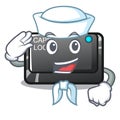 Sailor capslock button on a computer cartoon