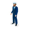 Sailor, captain, professional employment, man in a sea jacket