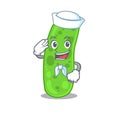Sailor cartoon character of propioni bacteia with white hat Royalty Free Stock Photo