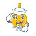 Sailor christmas ball gold isolated the mascot