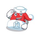 Sailor Christmas hat character cartoon