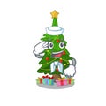 Sailor christmas tree cartoon shape a character