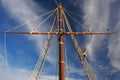 Sailor, Christopher Columbus - Ship detail. Royalty Free Stock Photo