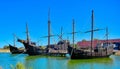 Sailor, Christopher Columbus - Ship detail.Caravels de Columbus. Cristobal Colon Ships