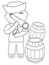 Sailor coloring page