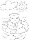 Sailor coloring page