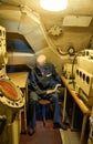 Sailor in the control room in the submarine