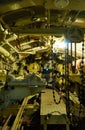 Sailor in the engine room in the submarine