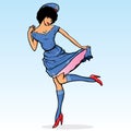 Sailor Girl Pin Up Illustration Royalty Free Stock Photo