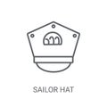 Sailor Hat icon. Trendy Sailor Hat logo concept on white backgro Royalty Free Stock Photo