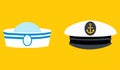 Sailor hat set, marine captain clothing Royalty Free Stock Photo