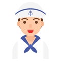 Sailor icon, profession and job vector illustration