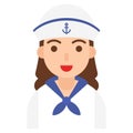 Sailor icon, profession and job vector illustration