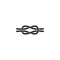 Sailor knot icon. Nautical rope infinity sign isolated on white background Royalty Free Stock Photo