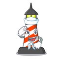 Sailor lighthouse character cartoon style