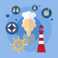 Sailor Man Cook Ship Crew Icon