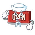 Sailor open sign in the mascot shape