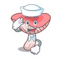 Sailor russule mushroom character cartoon
