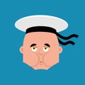Sailor Sick Nausea emoji. Russian soldier seafarerNauseating. Se