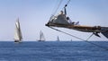 Sailor sleeping on boat