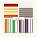 Sailor Stripes Seamless Design Set. Modern Lines