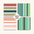 Sailor Stripes Seamless Pattern Set. Elegant