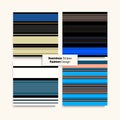 Sailor Stripes Seamless Pattern Set. Modern Lines