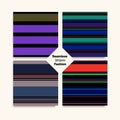 Sailor Stripes Seamless Pattern Set. Winter