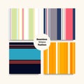 Sailor Stripes Seamless Texture Set. Autumn Royalty Free Stock Photo