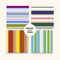 Sailor Stripes Seamless Texture Set. Hipster Royalty Free Stock Photo