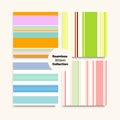 Sailor Stripes Seamless Texture Set. Spring Royalty Free Stock Photo