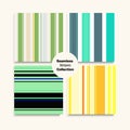 Sailor Stripes Seamless Texture Set. Summer Royalty Free Stock Photo