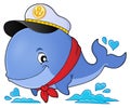 Sailor whale theme image 1 Royalty Free Stock Photo
