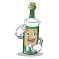 Sailor wine bottle character cartoon Royalty Free Stock Photo