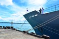 Sailors on board HMNZS Wellington (P55)