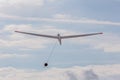 Sailpane beeing towed in the air Royalty Free Stock Photo