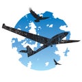 Sailplane grunge icon