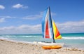 Sails and beach Royalty Free Stock Photo