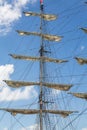 Sails Furled on Fore Mast Royalty Free Stock Photo