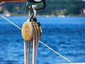 Sails ropes pulley Royalty Free Stock Photo