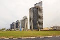 Sails Sculpture and modern buildings in Ashdod, Israel